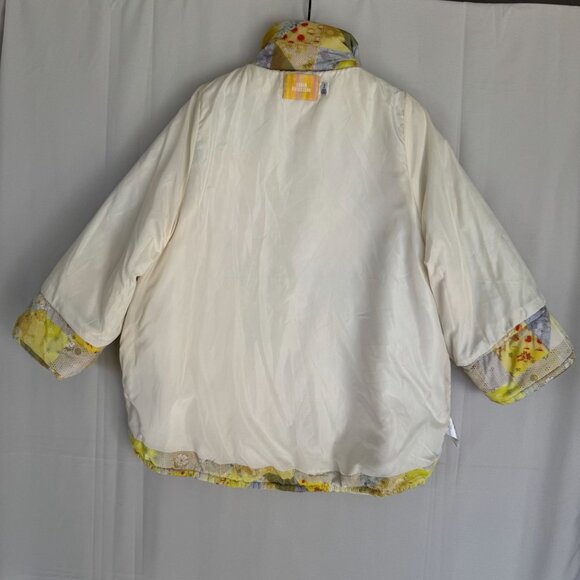 Urban Outfitters Kit Floral Patchwork Nylon Oversized Puffer Jacket Size Small - Picture 12 of 16